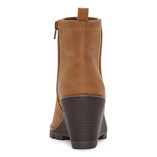 St. John's Bay Womens Pine Wedge Heel Booties