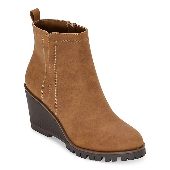 St. John's Bay Womens Pine Wedge Heel Booties