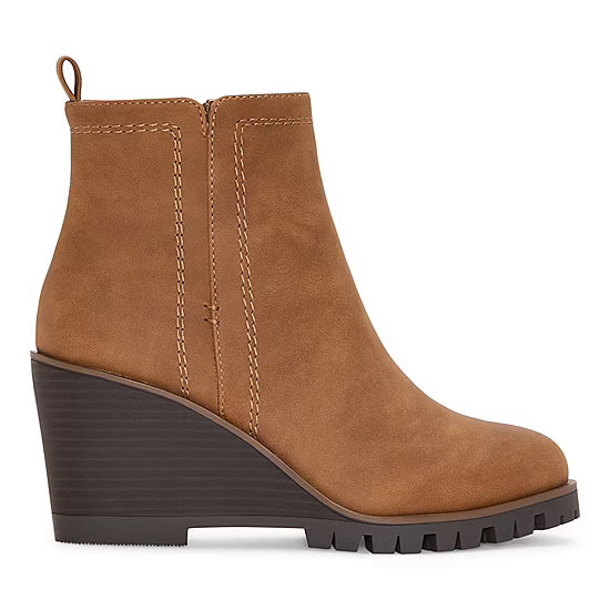 St. John's Bay Womens Pine Wedge Heel Booties